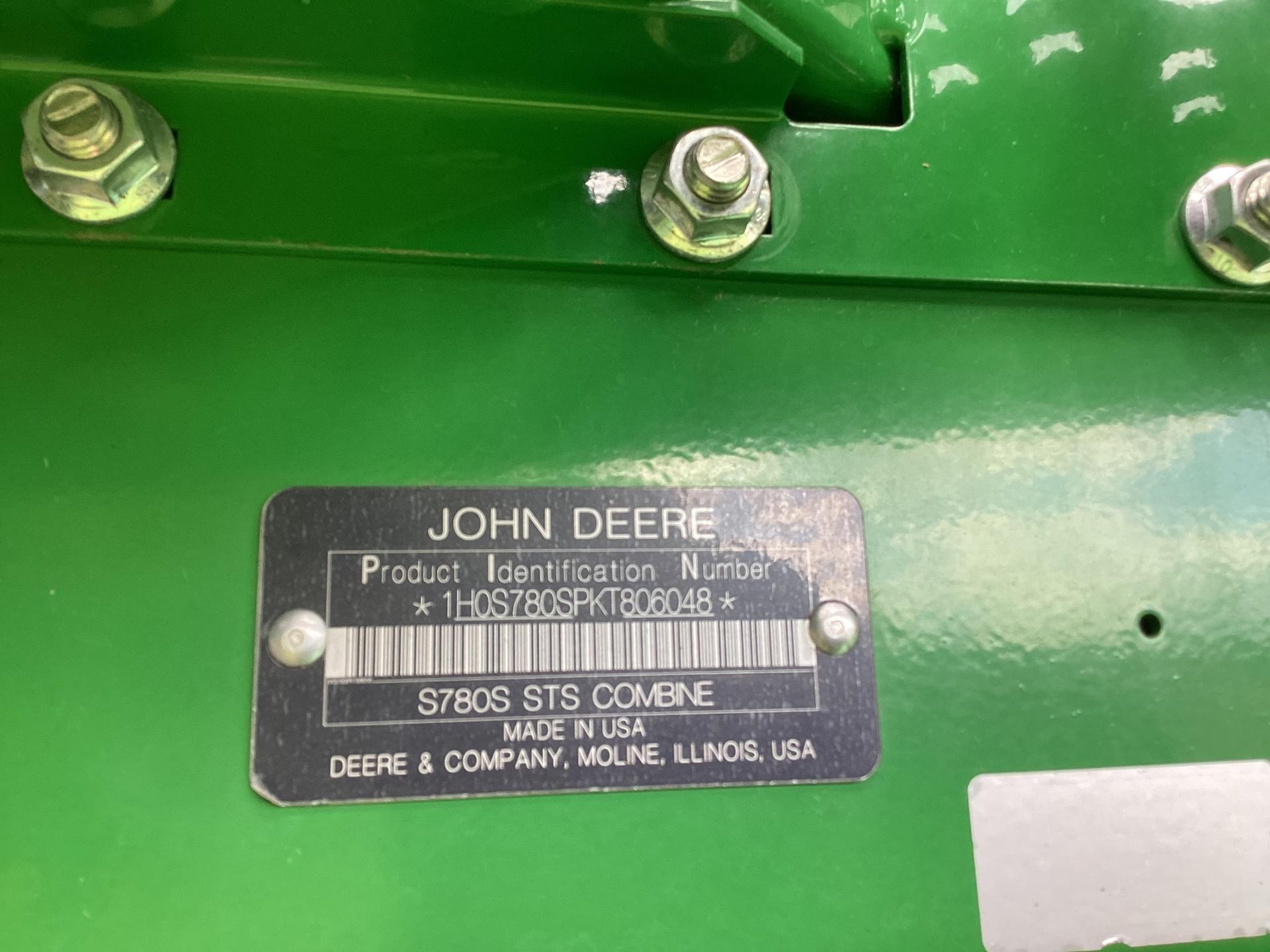 2019 John Deere S780 Image