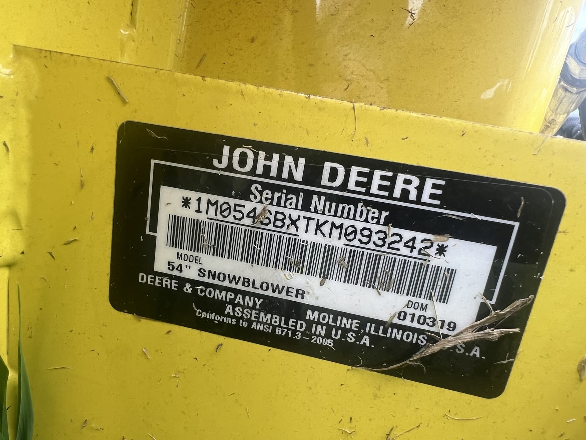 2018 John Deere 54″ SNOW BL Image