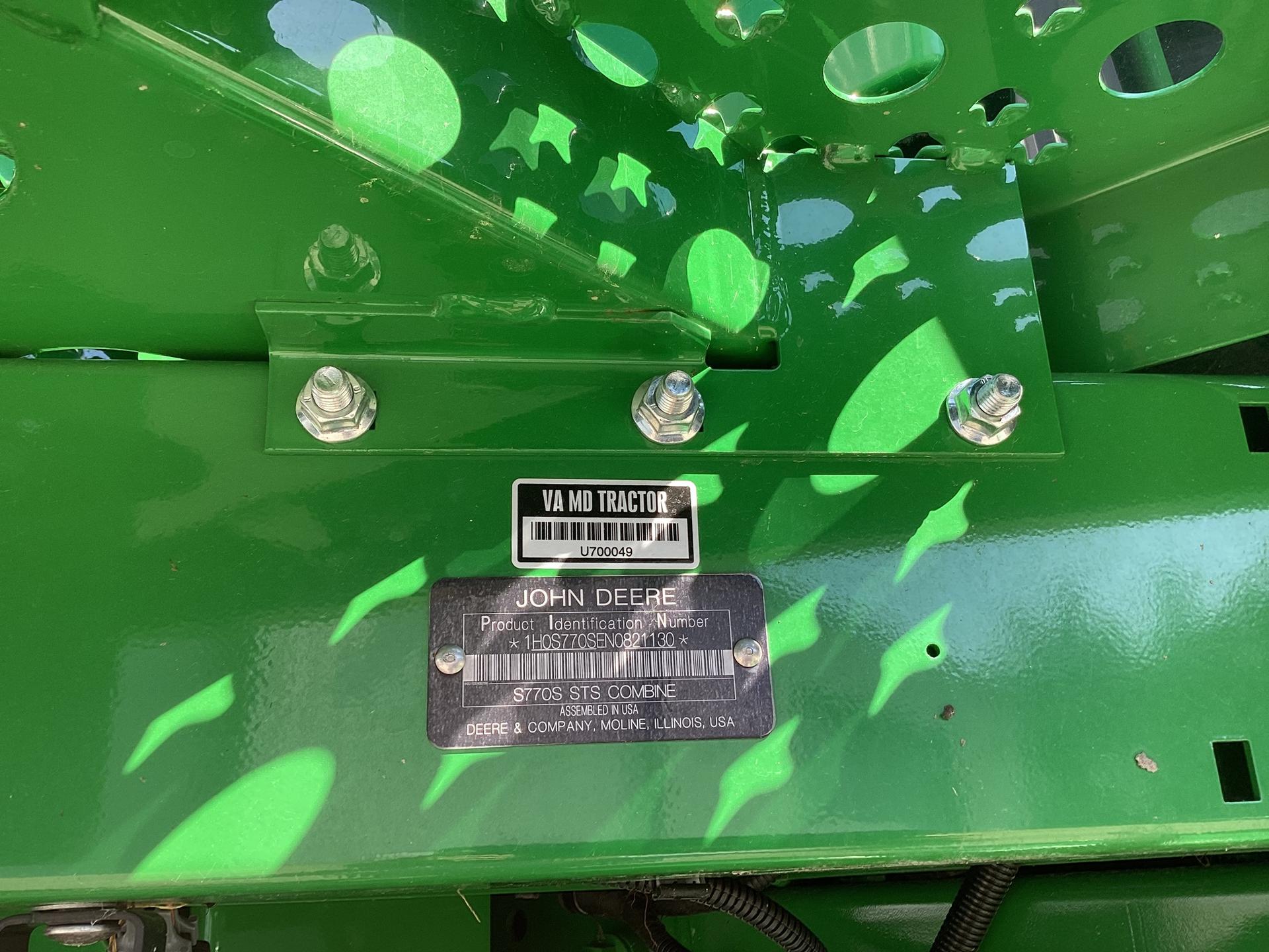 2022 John Deere S770 Image